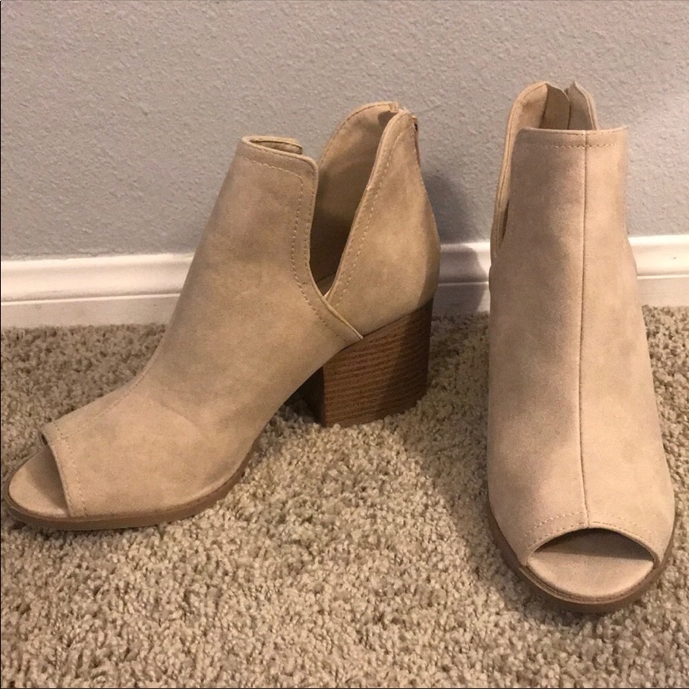 J Adams Peep Toe Booties